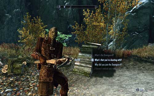 Follow it and you will come across yet another future member - Agmear - Join the Dawnguard - Beginning - The Elder Scrolls V: Skyrim - Dawnguard - Game Guide and Walkthrough