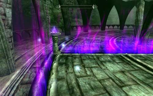 You need to move the goblets in such a way that a purple flame burns in them - Awakening - Beginning - The Elder Scrolls V: Skyrim - Dawnguard - Game Guide and Walkthrough