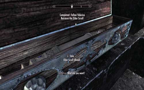 After it disappear, speak to Valerica and take the nearby Scroll - Beyond Death - p. 2 - Dawnguard path - The Elder Scrolls V: Skyrim - Dawnguard - Game Guide and Walkthrough