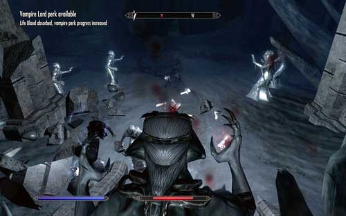 After you finish talking with the Snow Elf, approach his throne and turn your back onto him - Touching The Sky - p. 4 - Dawnguard path - The Elder Scrolls V: Skyrim - Dawnguard - Game Guide and Walkthrough