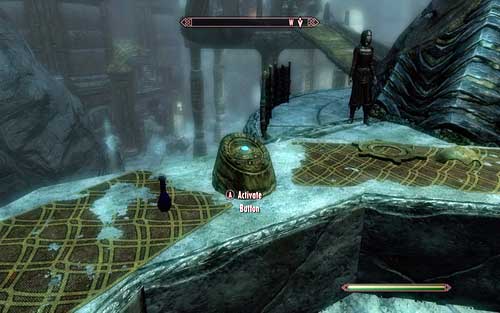 To lower it, press the button placed on the console on the nearby table - Lost to the Ages - p. 2 - Mutual side missions - The Elder Scrolls V: Skyrim - Dawnguard - Game Guide and Walkthrough