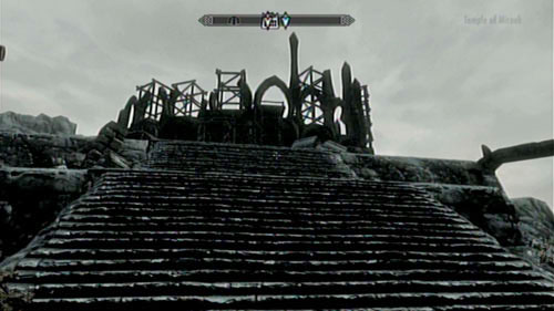 When you reach the large construction, speak to Frea - shes the only one in the area who isnt haunted - Skyrim Dragonborn: Reach the Temple of Miraak - Skyrim Dragonborn: Main story mode - Dragonborn - The Elder Scrolls V: Skyrim - Dragonborn Game Guide
