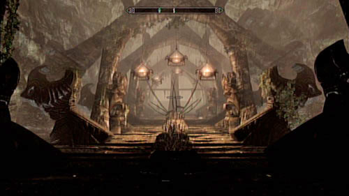 On the stairs you will come across four Draugrs, who you should eliminate from a distance (silent assassination are recommended, as they can pose a threat when in a group) - Skyrim Dragonborn: Find the source of Miraaks power - Skyrim Dragonborn: Main story mode - The Temple of Miraak - The Elder Scrolls V: Skyrim - Dragonborn Game Guide