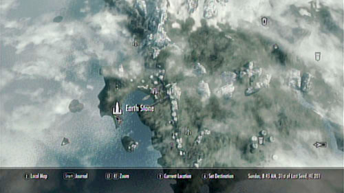 You should remember the Earth Stone - it stands right beside Raven Rock, on a small peninsula - Skyrim Dragonborn: Cleanse the Earth Stone - Skyrim Dragonborn: Main story mode - Cleansing the Stones - The Elder Scrolls V: Skyrim - Dragonborn Game Guide