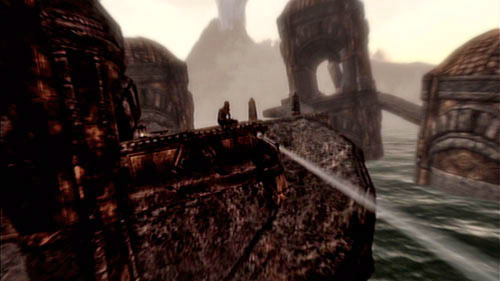 Eventually you should reach a large gate which leads to the casemates of Nchardak - Skyrim Dragonborn: Travel to Nchardak with Neloth - Skyrim Dragonborn: Main story mode - Path of Knowledge - The Elder Scrolls V: Skyrim - Dragonborn Game Guide