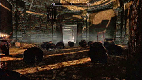 When the corridor ends, you will enter a small hall with two traps which you should try to avoid - one is magical and the second consists of falling boulders - Skyrim Dragonborn: Old Friends - Skyrim Dragonborn: Side missions - Tel Mithryn - The Elder Scrolls V: Skyrim - Dragonborn Game Guide