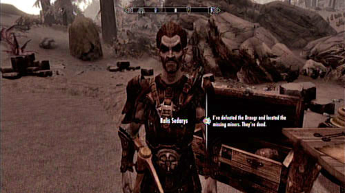 Ralis is a hard one - the death of the miners wont make an impression on him - Skyrim Dragonborn: Unearthed - Skyrim Dragonborn: Side missions - Kolbjorn Barrow - The Elder Scrolls V: Skyrim - Dragonborn Game Guide