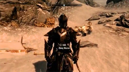 The fight isnt easy - your enemy is supremely armored, can deal great damage with his Ebony Sword (which additionally drains life) and knows shouts which can send you flying - Skyrim Dragonborn: Ebony Warrior - Skyrim Dragonborn: Side missions - Others - The Elder Scrolls V: Skyrim - Dragonborn Game Guide