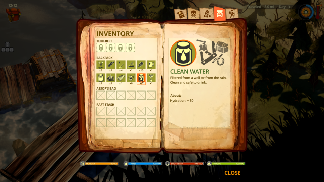 Clean water - just like in any other case - ensures you with 50 hydration. - Where to find sources of drinking water? - Survival - The Flame in the Flood - Game Guide and Walkthrough