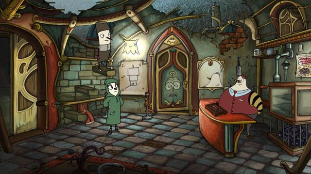 Steve on his post - Part Four - Walkthrough - The Inner World - Game Guide and Walkthrough