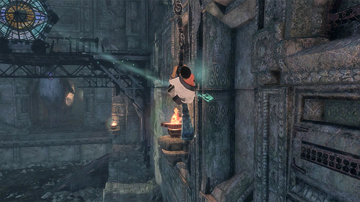 Now, turn back and start running in the opposite direction, i - Solve the chain puzzle in the chamber with suits of armor | Walkthrough - Walkthrough - The Last Guardian Game Guide