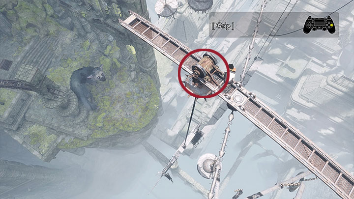 You can now climb to the very top of the structure with the pane attached to it - High-altitude climb | Walkthrough - Walkthrough - The Last Guardian Game Guide