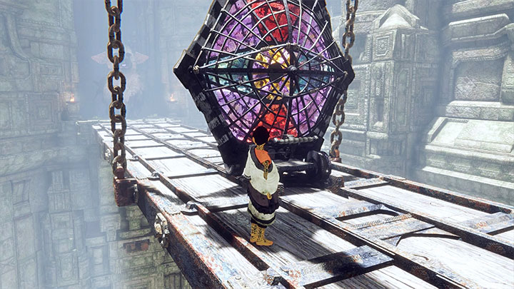 Push the glass eye as far as possible - Destroy the glass windows and explore the second tower | Walkthrough - Walkthrough - The Last Guardian Game Guide