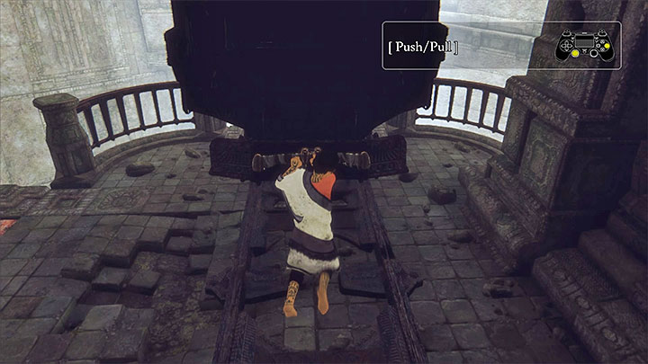 Push the wagon on the enemy monster - Help Trico during the fight and save him from dying | Walkthrough - Walkthrough - The Last Guardian Game Guide