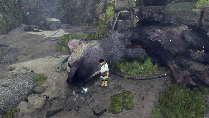 Take the mirror spewed out by Trico - Help Trico during the fight and save him from dying | Walkthrough - Walkthrough - The Last Guardian Game Guide