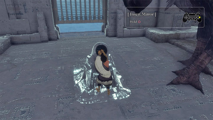 Place the mirror in the round slot - Unlock the tower and activate the ice elevator | Walkthrough - Walkthrough - The Last Guardian Game Guide