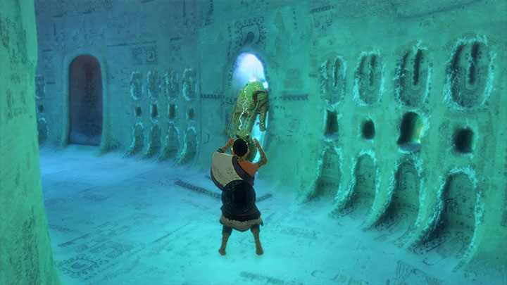 Bring the helmets to inactive armors - Unlock the tower and activate the ice elevator | Walkthrough - Walkthrough - The Last Guardian Game Guide