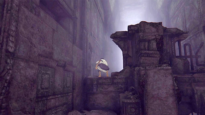 Climb over the partially destroyed structure - Travel through the mine | Walkthrough - Walkthrough - The Last Guardian Game Guide