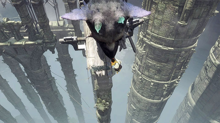 Since the ladder is damaged, you cannot go back up - Walk over the big scaffolding | Walkthrough - Walkthrough - The Last Guardian Game Guide