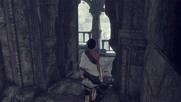You open the passage above by pulling on the lever - Get around suits of armour on your way to Trico | Walkthrough - Walkthrough - The Last Guardian Game Guide