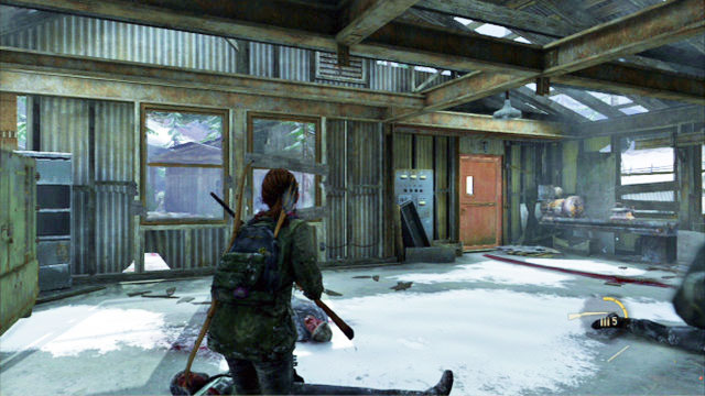 Further enemies will appear behind the window in front and to the left - The Last of Us: The Hunt, Lakeside Resort Walkthrough - Lakeside Resort - The Last of Us Guide