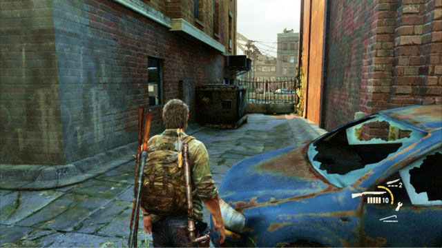 Further way leads to the left - The Last of Us: Financial District, Pittsburgh Walkthrough, map - Pittsburgh - The Last of Us Guide