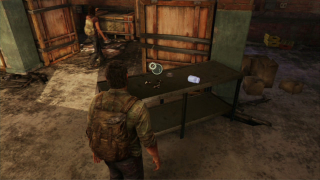 This way, you will reach a room where the woman asks you to help her move the blockade - The Last of Us: The Cargo, The Quarantine Zone Walkthrough, map - The Quarantine Zone - The Last of Us Guide