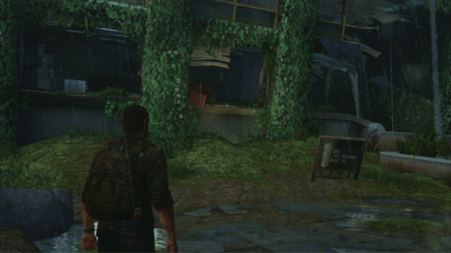 Continue to the right until you reach a big, derelict building - The Last of Us: Downtown, The Outskirts Walkthrough, map - The Outskirts - The Last of Us Guide