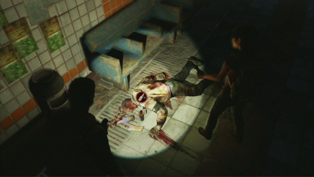 Further passage goes down, to the place where you can find a corpse with a Molotovs cocktail on it - The Last of Us: Downtown, The Outskirts Walkthrough, map - The Outskirts - The Last of Us Guide