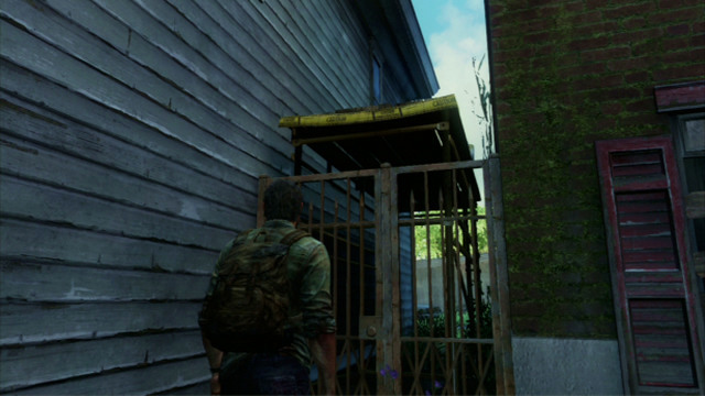 In the right corner of this location, you should notice a locked grate - The Last of Us: The Capitol Building, The Outskirts Walkthrough, map - The Outskirts - The Last of Us Guide