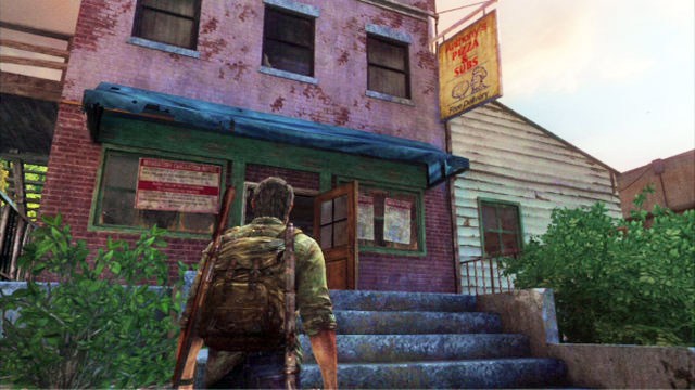There is also quite a lot of equipment in the Pizzeria opposite the gate - The Last of Us: The Woods, Bills Town Walkthrough - Bills Town - The Last of Us Guide