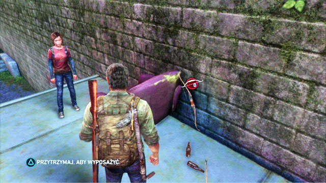 On top, you can find a new weapon - a bow - The Last of Us: The Woods, Bills Town Walkthrough - Bills Town - The Last of Us Guide