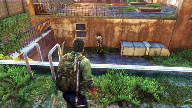 As you proceed ahead, you will encounter a single zombie - The Last of Us: The Woods, Bills Town Walkthrough - Bills Town - The Last of Us Guide