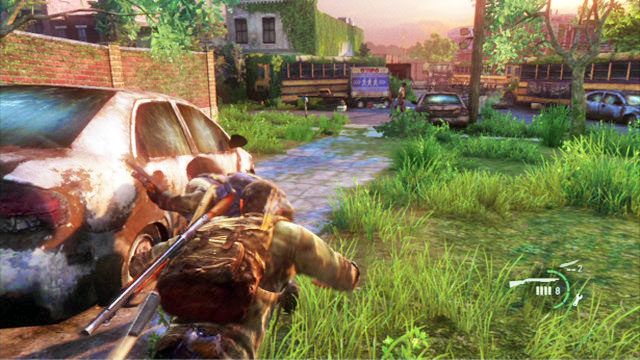 Your task is to kill every one of them but, before you start using your firearms, it is worthwhile to take out several of them in a more stealthy way - The Last of Us: Graveyard, Bills Town Walkthrough - Bills Town - The Last of Us Guide