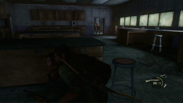 When the first enemy dies, wait for the clicker on the right - The Last of Us: High School Escape, Bills Town Walkthrough, map - Bills Town - The Last of Us Guide