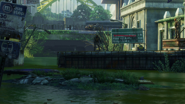 Eventually, you will reach a small, green lake where you will watch a short cutscene - The Last of Us: Alone and Forsaken, Pittsburgh Walkthrough, map - Pittsburgh - The Last of Us Guide