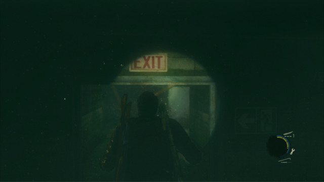 Return then to the water and keep swimming underwater, through the door marked as the EXIT - The Last of Us: Hotel Lobby, Pittsburgh Walkthrough, map - Pittsburgh - The Last of Us Guide