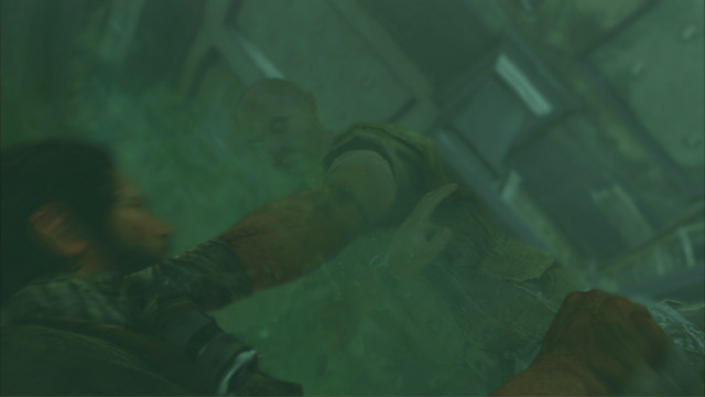 As soon as you climb the ladder, you will be attacked by the last one of the bandits - The Last of Us: Hotel Lobby, Pittsburgh Walkthrough, map - Pittsburgh - The Last of Us Guide