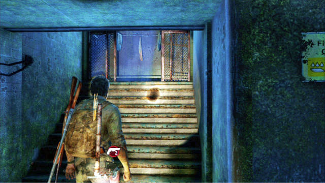 After you kill out all of the enemies, search through the room to the right and keep going ahead - The Last of Us: Sewers, The Suburbs Walkthrough - The Suburbs - The Last of Us Guide