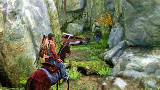 Eventually, you will get to a gorge, where you will be attacked by bandits - The Last of Us: Ranch House, Tommys Dam Walkthrough - Tommys Dam - The Last of Us Guide