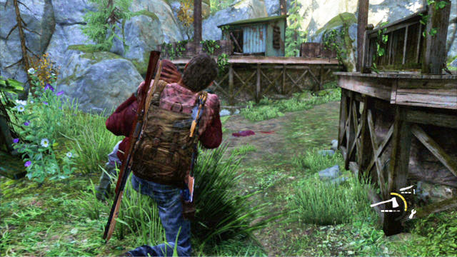 Strangle him quickly and eliminate the enemy staying in the nearby house - The Last of Us: Ranch House, Tommys Dam Walkthrough - Tommys Dam - The Last of Us Guide