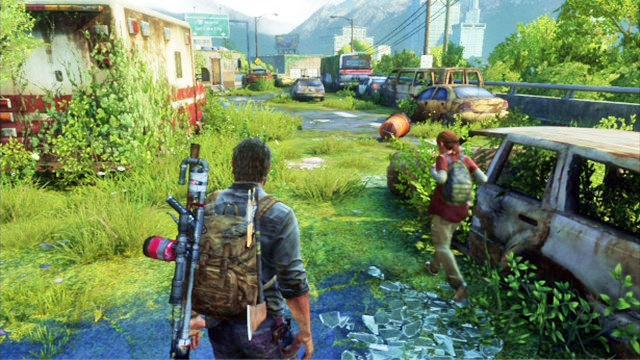 When you start, keep going ahead while searching the car wrecks thoroughly - The Last of Us: Highway Exit, Bus Depot Walkthrough - Bus Depot - The Last of Us Guide