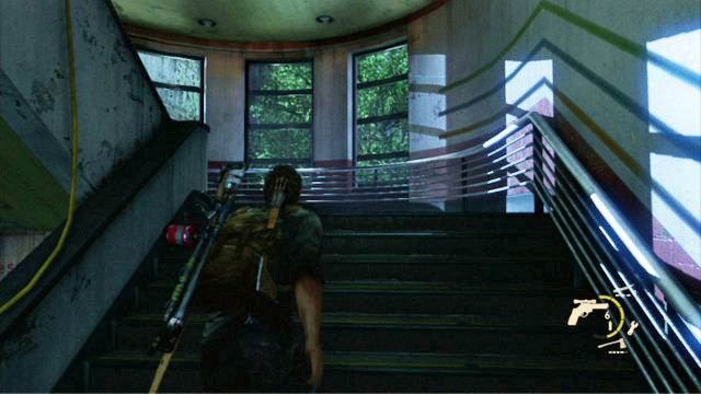 Once the man dies, walk through the door opened ajar and barricade it from the other side - The Last of Us: The Hospital, The Firefly Lab Walkthrough, map - The Firefly Lab - The Last of Us Guide