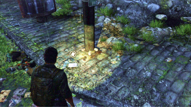 When you climb up to the road, approach the lamppost to the right - The Last of Us: The Outskirts, Artifacts and pendants - Artifacts and pendants - The Last of Us Guide