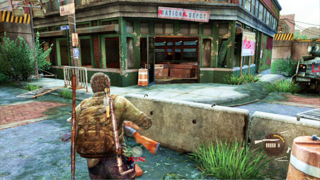 Once you eliminate all the soldiers near the previous artifact, explore thoroughly the building next to the tank - The Last of Us: Financial District, Escape the City, Artifacts and pendants - Artifacts and pendants - The Last of Us Guide