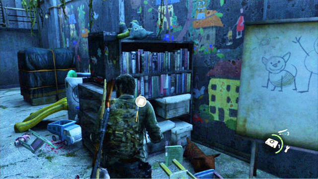 While sneaking, you will find a room that resembles a kindergarten - The Last of Us: The Suburbs - Sewer, Artifacts and pendants - Artifacts and pendants - The Last of Us Guide