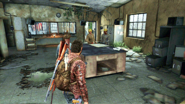 While fighting the bandits, you will reach back the place where Tommy introduced you to two engineers over the schematics - The Last of Us: Tommys Dam, Artifacts and pendants - Artifacts and pendants - The Last of Us Guide