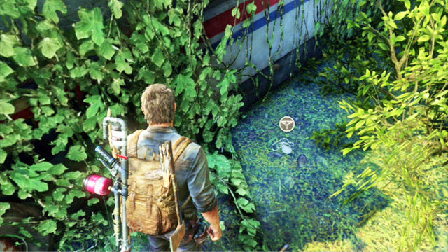 Behind the vehicle, there is one more pendant - The Last of Us: Bus Depot, Artifacts and pendants - Artifacts and pendants - The Last of Us Guide
