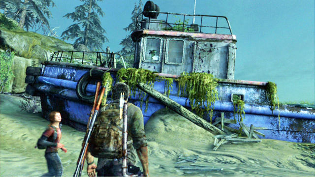 After you start this stage, go ahead until you find a shipwreck - The Last of Us: The Suburbs, Comic Books - Comic Books - The Last of Us Guide