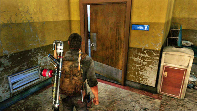 This way you will reach a big room with mens restroom to the right - The Last of Us: Bus Depot, Comic Books - Comic Books - The Last of Us Guide